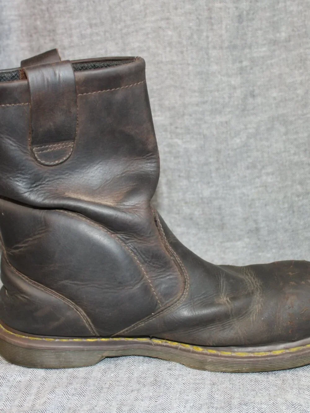Dr. Martens Icon 2295 Industrial Steel Toe Brn Leather Work Boots, Men's Size 12